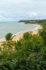 paisagem da praia do Espelho,  bonito local tur&iacute;stico do litoral nordestino em Arraial da Ajuda