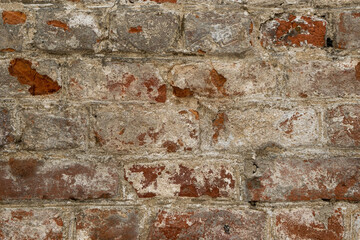 Оld red brick wall texture background