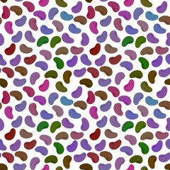 Fototapeta na wymiar Summer cartoon seamless color beans pattern for wrapping and kitchen fabrics and clothes kids print