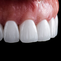 dental photography of dental work ceramic crowns and veneers