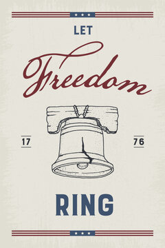 Let Freedom Ring - Liberty Bell - Color | Farmhouse | Print | EPS10