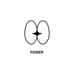 African Adinkra Symbol. Power African icon. Symbol Power vector illustration