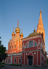 Fototapeta na wymiar Russia. Moscow. Church of the Resurrection of Christ in Kadashi. View from the west