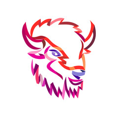 American Buffalo Ribbon Art