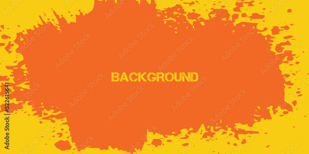 Poster orange grunge background. layer vector element for presentation design.