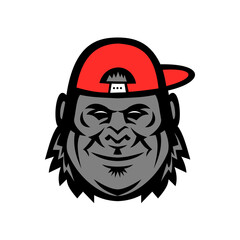 Gorilla Wearing Cap Mascot