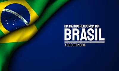 Fotobehang Brazil Independence Day Background Design. © Be Pro