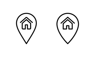 Address icon vector. home location sign and symbol. pinpoint