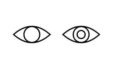 Eye icon vector. Eye sign and symbol. Look and Vision icon.