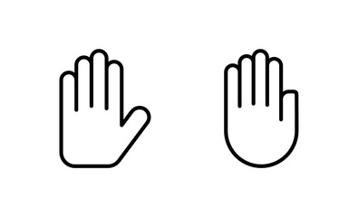 Hand icon vector. hand sign and symbol. palm