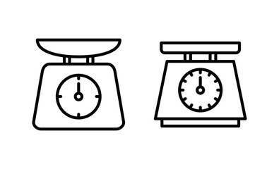 Scales icon vector. Weight scale sign and symbol