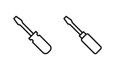 Screwdriver icon vector.tools sign and symbol