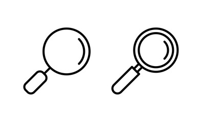 Search icon vector. search magnifying glass sign and symbol