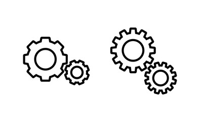 Setting icon vector. Cog sign and symbol. Gear Sign