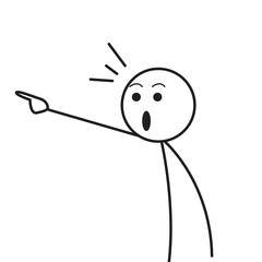 Stickman stick figure expression pointing choose