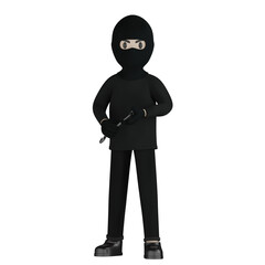 3d burglar with a briefcase