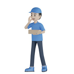 3d man with a box