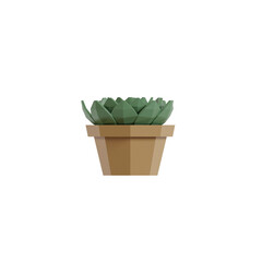 3d plant in a pot