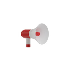 3d megaphone isolated on white