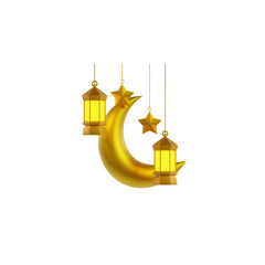 3d gold Islamic decoration