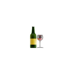 3d bottle of wine