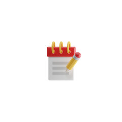 3d red stationary