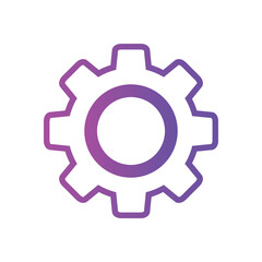 setting/gear icon gradient color for ui, social media, website Isolated on white background. Multicolor icon
