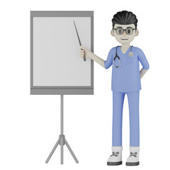 3d doctor with syringe