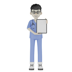 3d doctor with syringe