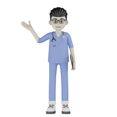 3d doctor with syringe