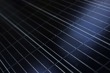 White striped and grid line on blue background of solar cell panel. Seamless line and design of...