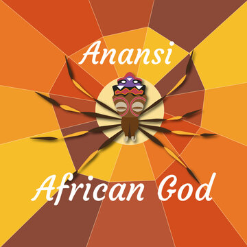 Anansi illustration, African God, Spider God, African Tale, Black Culture
