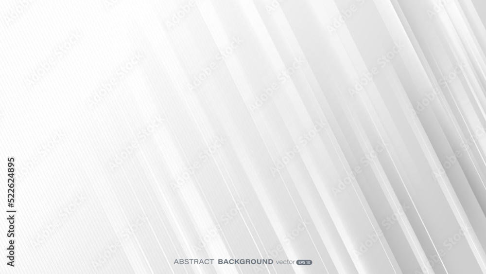 Sticker abstract background with light and dynamic minimal white and gray lines
