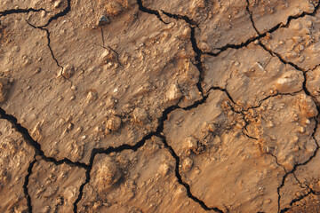 Soil texture with cracked mud.
