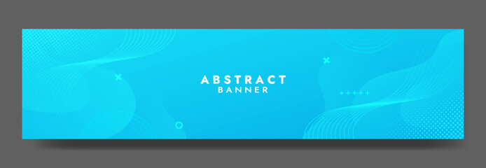 Abstract Blue Fluid Banner Template. Modern background design. gradient color. Dynamic Waves. Liquid shapes composition. Fit for banners