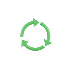 3d hand holding green eco sign