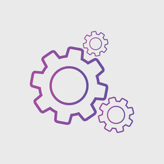 Gear icon Vector illustration. Service Tools icon for ui, social media, website Isolated on white background
