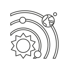 Obraz premium Astronomy, Sun concept line icon. Simple element illustration. Astronomy, Sun concept outline symbol design from space set. Can be used for web and mobile on white background