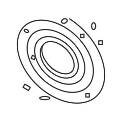 Black Hole concept line icon. Simple element illustration. Black Hole concept outline symbol design from space set. Can be used for web and mobile on white background