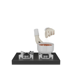 3d Hand Holding Cooking Ware