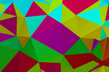  Polygonal design for your web site. Multicolor Rainbow vector abstract mosaic backdrop Glitter abstract illustration with an elegant design.