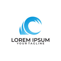 sea logo vector design template