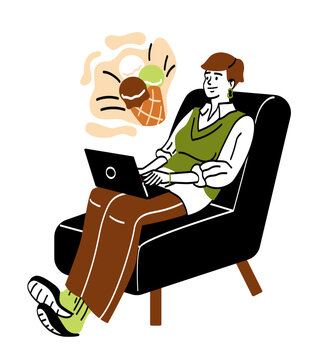 recommend clip art: Dreaming person concept
