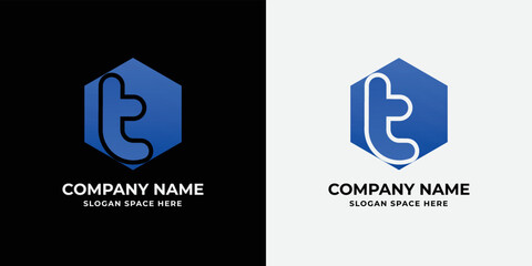 Letter T colorful gradient logo icon design template elements