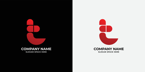 Letter T colorful gradient logo icon design template elements