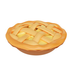 Apple Pie 3D  Illustration Icon