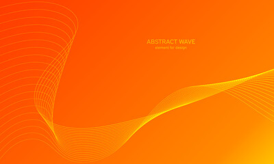 Abstract wave element for design. Digital frequency track equalizer. Stylized line art background. Colorful shiny wave with lines created using blend tool. Curved wavy line, smooth stripe Vector