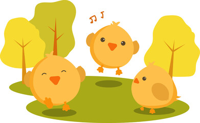 Chick Cartoon Character Illustration