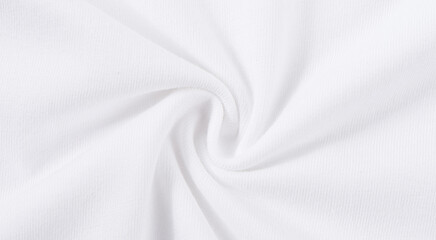 white cotton fabric texture background. Creases of cloth and cotton.