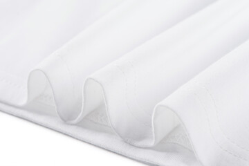 white cotton fabric texture background. Creases of cloth and cotton.